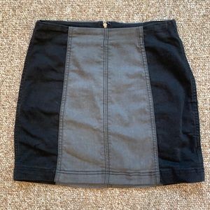 Black and gray mini skirt
